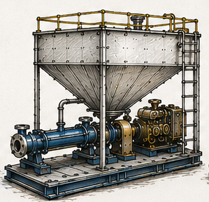 Helical hopper tank mounting